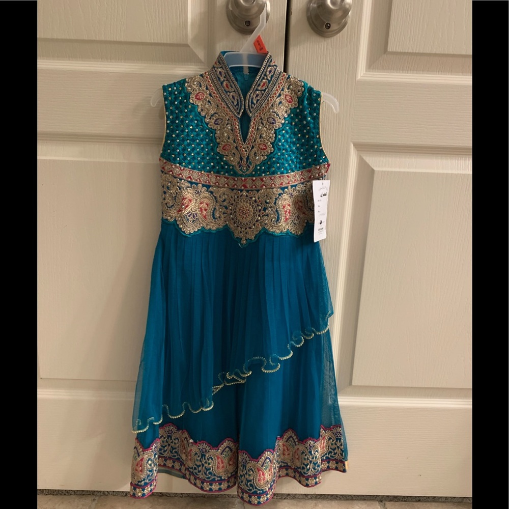 Little girls embroidered fancy dress